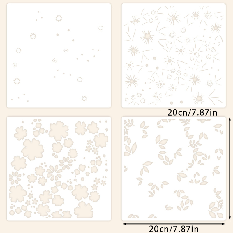 Šablona ploča za reljefno otiskivanje za dekoraciju dnevnika – PET, graviranje, Modern Minimalist, YX-PKC349-M