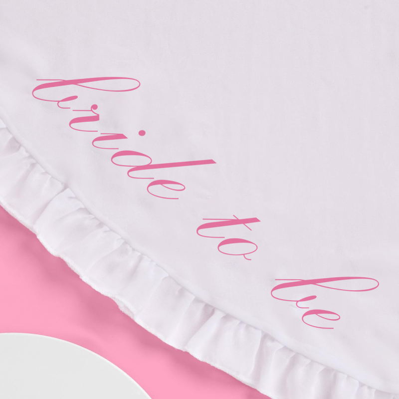 Плажна обвивна пола за бъдеща булка — набрани ръбове, мрежеста външна част, полиестер 95%, подплата 5%, тегло 65 г