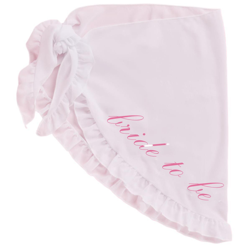 Плажна обвивна пола за бъдеща булка — набрани ръбове, мрежеста външна част, полиестер 95%, подплата 5%, тегло 65 г