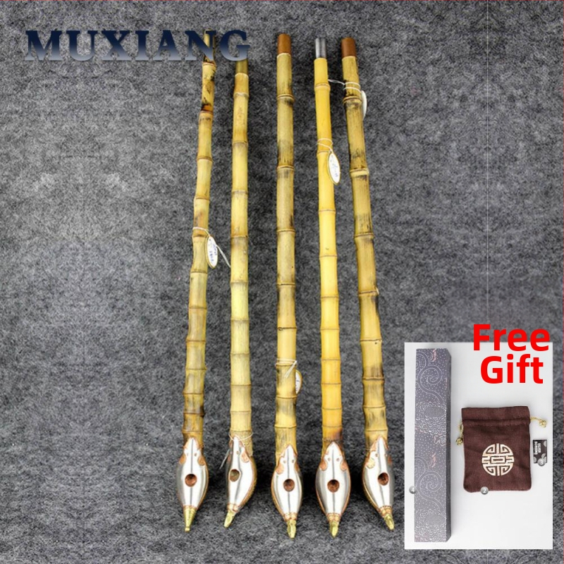 Old Fox - Régi stílusú pipa, hagyományos bambusz száraz pipa, testreszabható magáncímke, ajándék idősnek