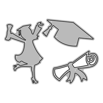 Kalup za embossing od karbonskog čelika, liven, oblik diplomske kape, za ukrašavanje dnevnika