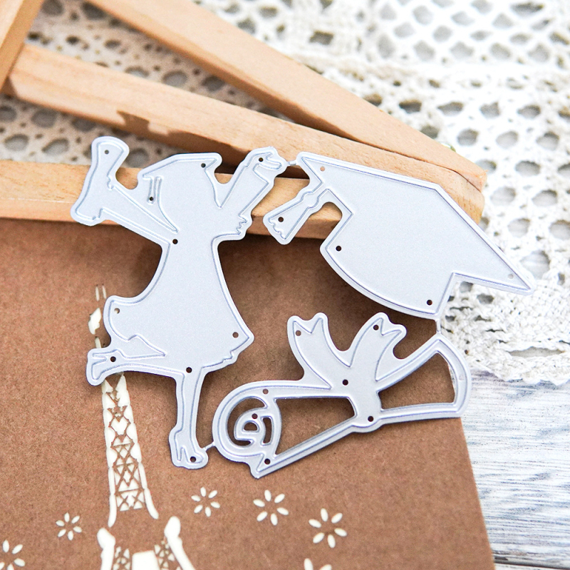 Kalup za embossing od karbonskog čelika, liven, oblik diplomske kape, za ukrašavanje dnevnika