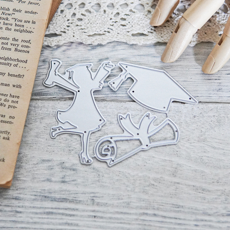 Kalup za embossing od karbonskog čelika, liven, oblik diplomske kape, za ukrašavanje dnevnika