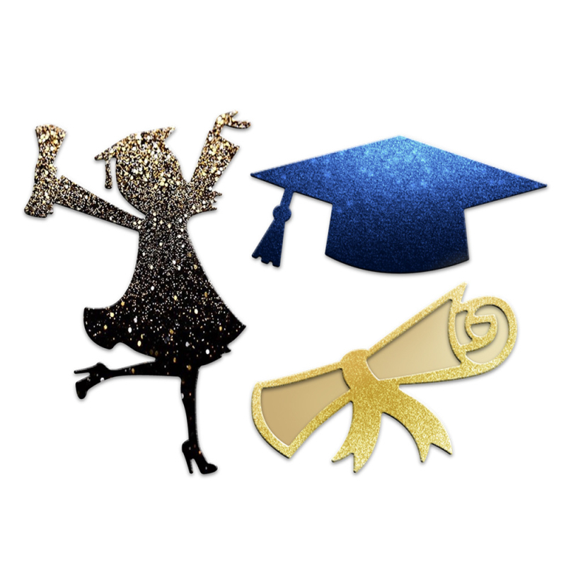 Kalup za embossing od karbonskog čelika, liven, oblik diplomske kape, za ukrašavanje dnevnika