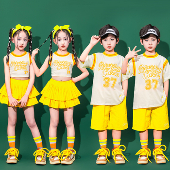 Costum de dans hip-hop pentru copii, pentru fetițe, bumbac 80%, destinat copiilor peste 8 ani și peste 140 cm înălțime, vara 2025