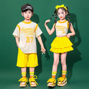 Costum de dans hip-hop pentru copii, pentru fetițe, bumbac 80%, destinat copiilor peste 8 ani și peste 140 cm înălțime, vara 2025