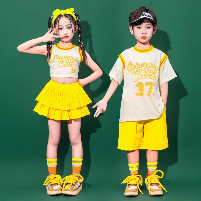 Costum de dans hip-hop pentru copii, pentru fetițe, bumbac 80%, destinat copiilor peste 8 ani și peste 140 cm înălțime, vara 2025