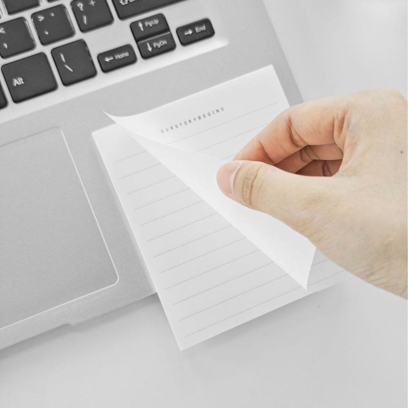 Kvadratni set memo blokova s ilustracijama u šumskom stilu, papir bez kiseline, bez ljepila