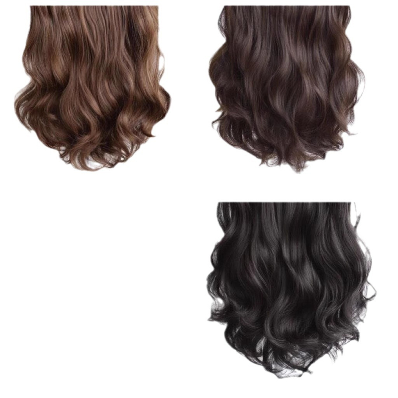 Perucă cu păr scurt buclat, stil natural, model CH0.35, marcă locală