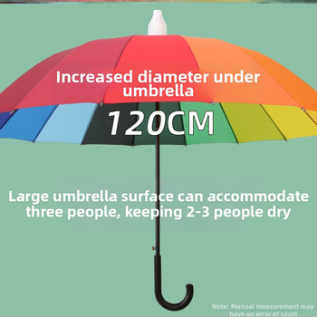 Детски чадър за дъжд с водоустойчив калъф, 16-ребрен дълъг модел, автоматично отваряне, плат Pongee 190T, железен каркас, пластмасова дръжка