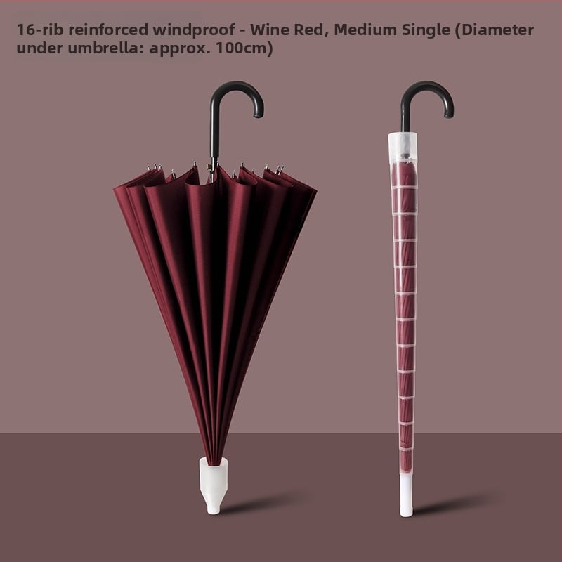 Детски чадър за дъжд с водоустойчив калъф, 16-ребрен дълъг модел, автоматично отваряне, плат Pongee 190T, железен каркас, пластмасова дръжка