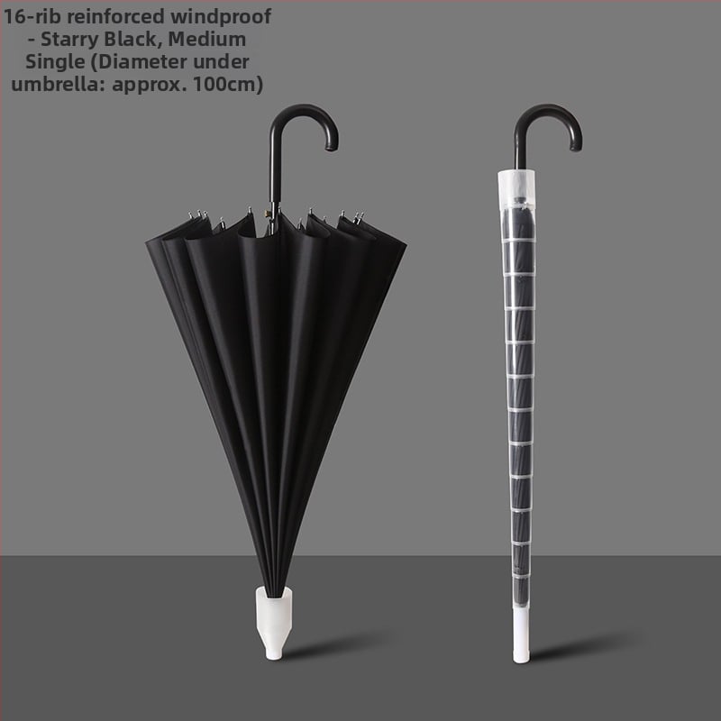 Детски чадър за дъжд с водоустойчив калъф, 16-ребрен дълъг модел, автоматично отваряне, плат Pongee 190T, железен каркас, пластмасова дръжка