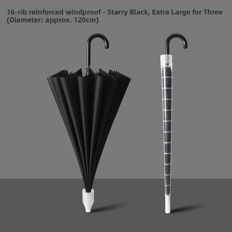 Детски чадър за дъжд с водоустойчив калъф, 16-ребрен дълъг модел, автоматично отваряне, плат Pongee 190T, железен каркас, пластмасова дръжка