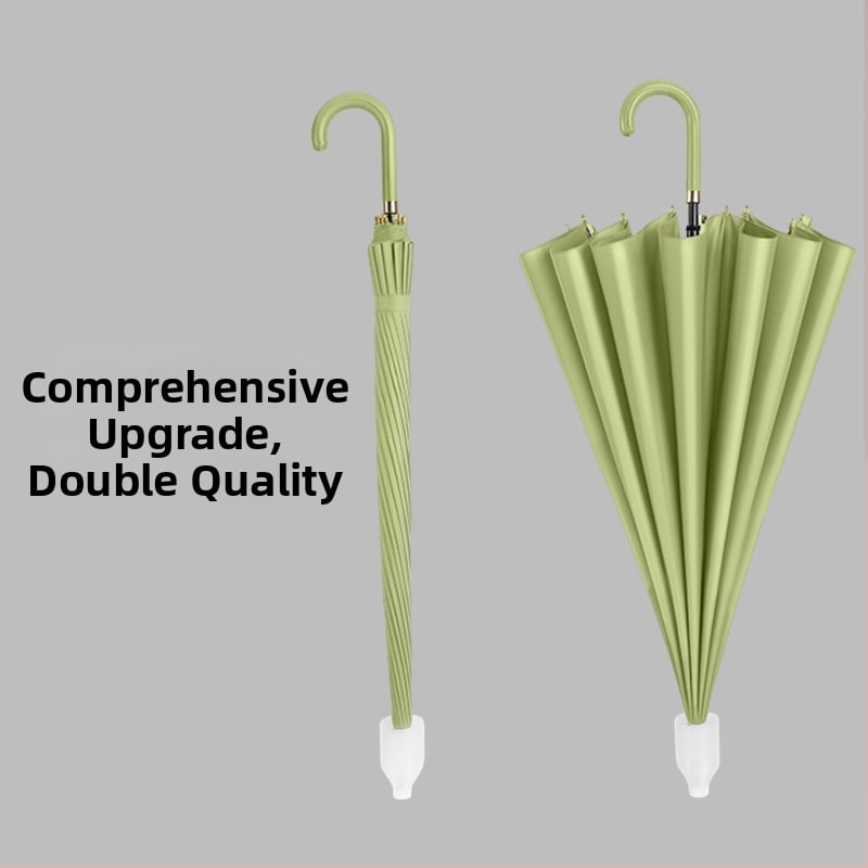 Детски чадър за дъжд с водоустойчив калъф, 16-ребрен дълъг модел, автоматично отваряне, плат Pongee 190T, железен каркас, пластмасова дръжка