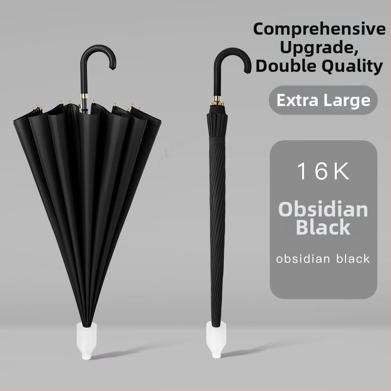 Детски чадър за дъжд с водоустойчив калъф, 16-ребрен дълъг модел, автоматично отваряне, плат Pongee 190T, железен каркас, пластмасова дръжка