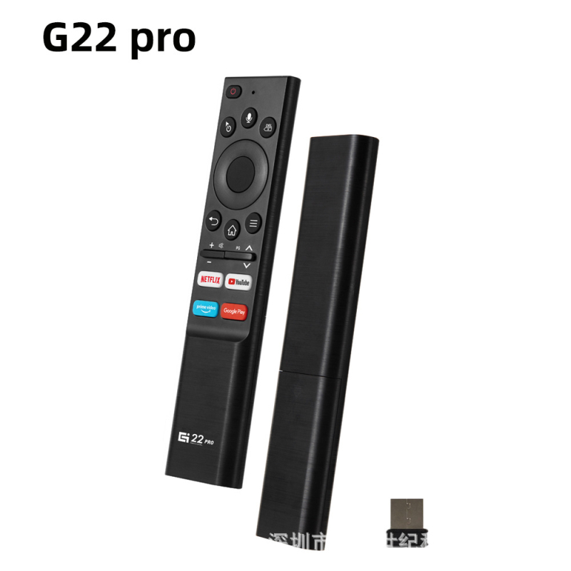 G22 PRO mouse aer Bluetooth cu control vocal, giroscopiu de 6 axe, telecomandă wireless 2,4 GHz, rază 8–10 m, compatibil cu set-top box Android și smart TV