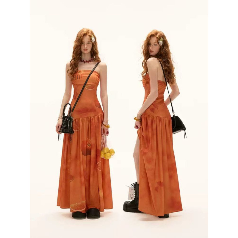 A-vonalú hosszú ruha, csőtop nyakú, poliészter, cipzár