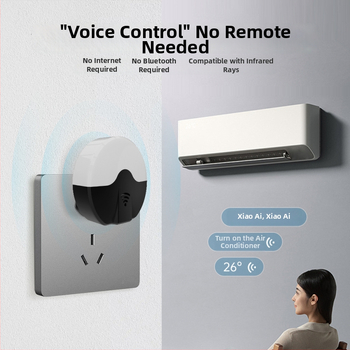 Univerzálny diaľkový ovládač s hlasovým ovládaním pre IR/RF zariadenia – USB rozhranie, dosah až 10 m, nočné svetlo