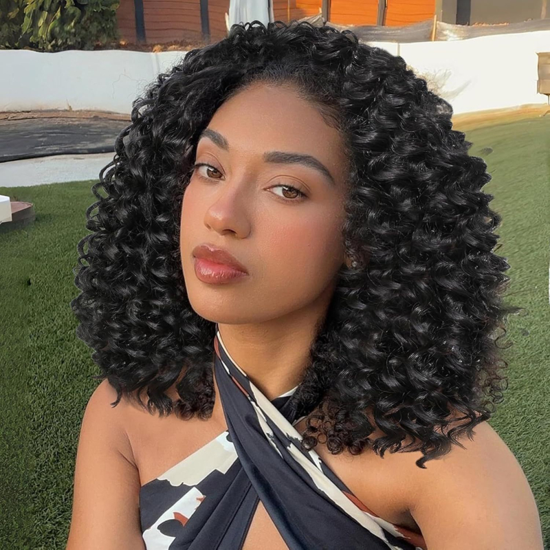 Női paróka rövid, göndör haj, egzotikus stílus, HW0714, mechanizmus, magas hőmérsékletű szál