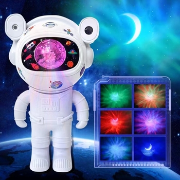 Lampa za projekciju zvjezdarnog neba s astronautom – Bluetooth glazba, daljinski upravljač, USB napajanje, zvuk, bez pametne kontrole