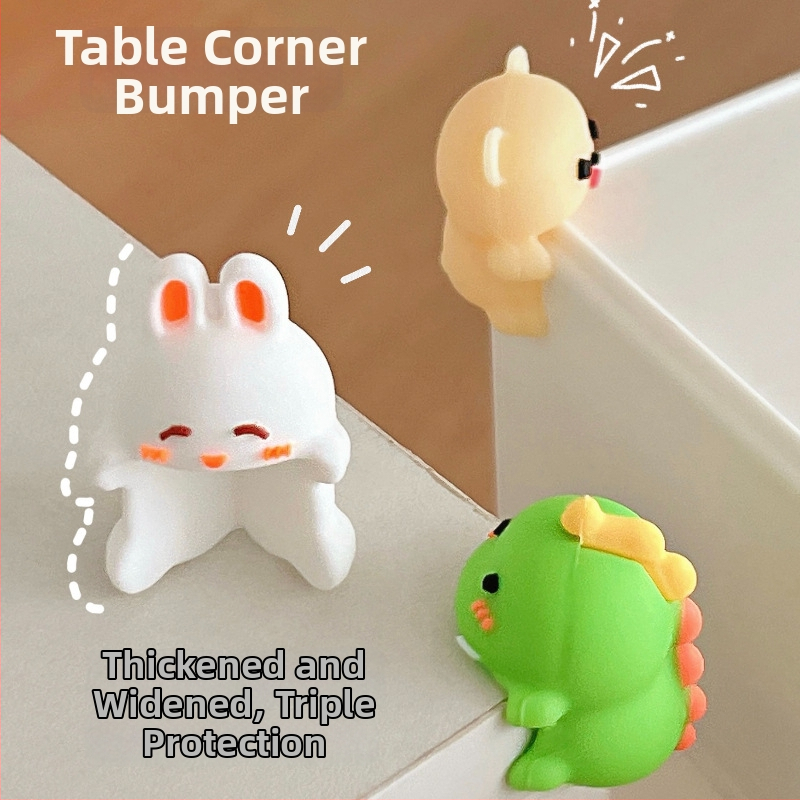 Chránič rohu stola pre deti - pravouhlý tvar, mäkký okraj, kreslený dizajn