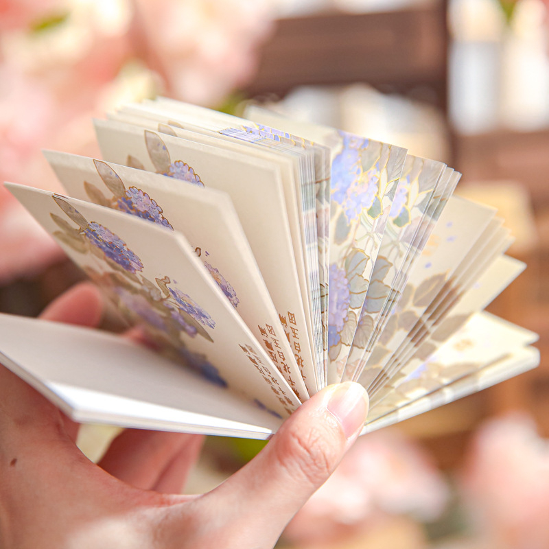 Mr.paper Set papira za bilješke, bez ljepila, brončanim floralnim uzorkom, 60 listova
