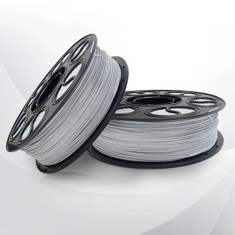 PLA filament za 3D ispis — svilenkasti uzorak marmora, kružni presjek, diskasti izgled