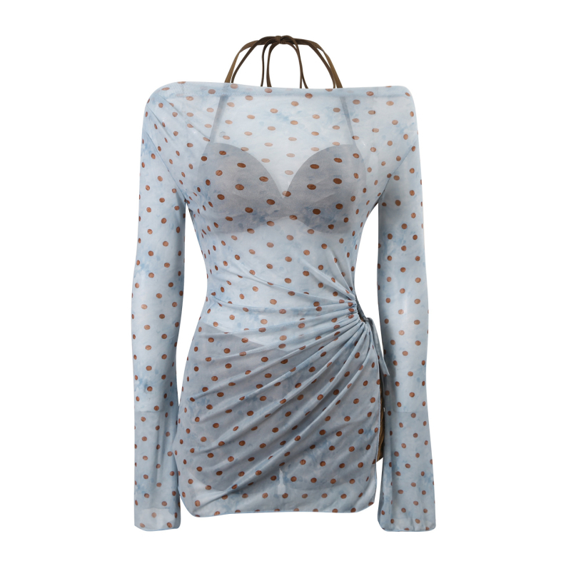 Hot Spring kupaći kostim s točkicama, ženski trodjelni set za plažu, uski kroj, sportski stil