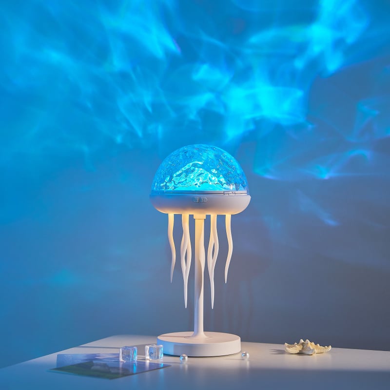 Lampa meduza s dinamičnim svjetlosnim efektima i vodnim valovima, projekcija zvjezdanog neba za dječju sobu
