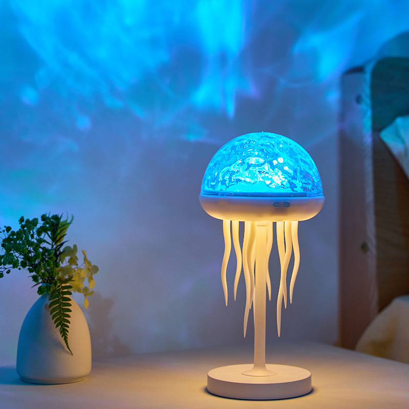 Lampa meduza s dinamičnim svjetlosnim efektima i vodnim valovima, projekcija zvjezdanog neba za dječju sobu