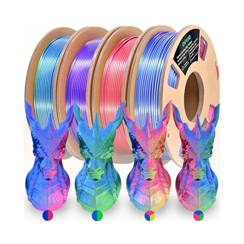 PLA svilenkasto gradijentno vlakno, kružni presjek, duljina 330 m, diskasti oblik, Silk PLA serija za 3D ispis, podrijetlo Kina