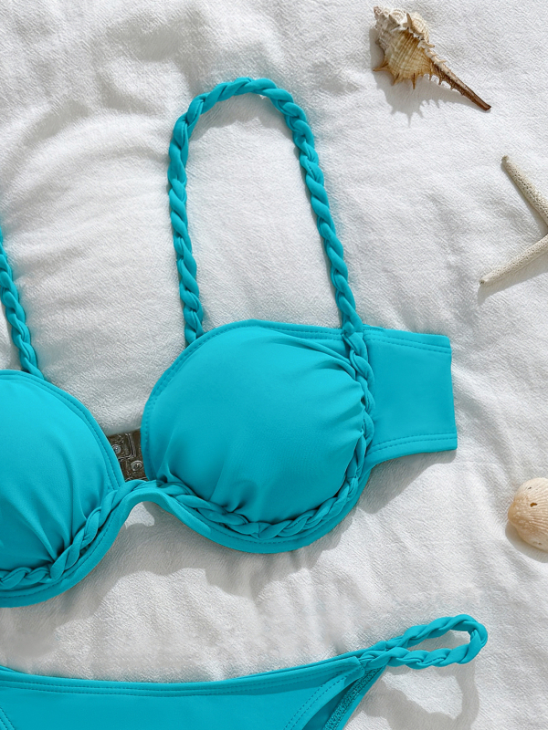 2026 novi dvodijelni kupaći kostim: halter bikini s otvorenim leđima, seksi dizajn
