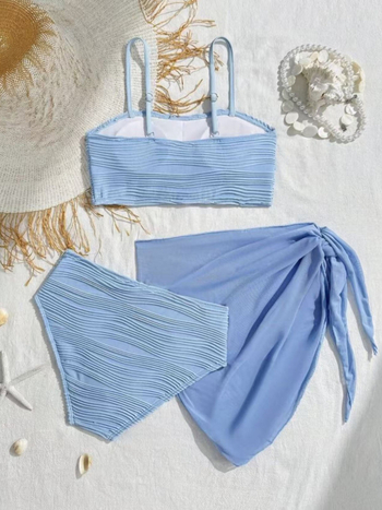 2026 nova seksi trodijelni kupaći kostim s push-upom za male grudi, odvojeni dizajn, za plažu i spa odmor