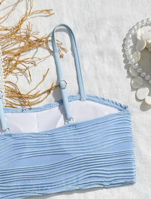 2026 nova seksi trodijelni kupaći kostim s push-upom za male grudi, odvojeni dizajn, za plažu i spa odmor