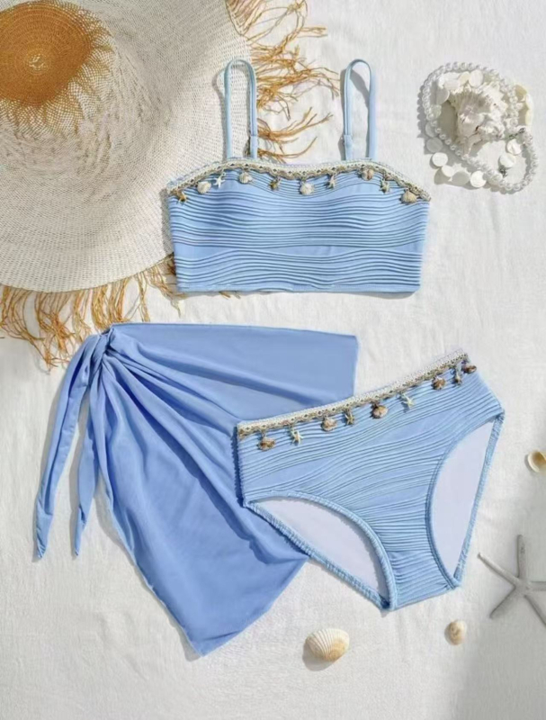 2026 nova seksi trodijelni kupaći kostim s push-upom za male grudi, odvojeni dizajn, za plažu i spa odmor