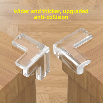 Chránič rohu stola, pravouhlý roh, priehľadný mäkký silikón, proti nárazu