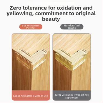 Chránič rohu stola, pravouhlý roh, priehľadný mäkký silikón, proti nárazu