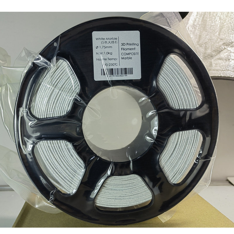 PLA mramorni filament za 3D ispis | Materijal: PLA; Prerez: kružni; Izgled: disk; Gustoća: 1.25 g/cm³; Duljina: 330