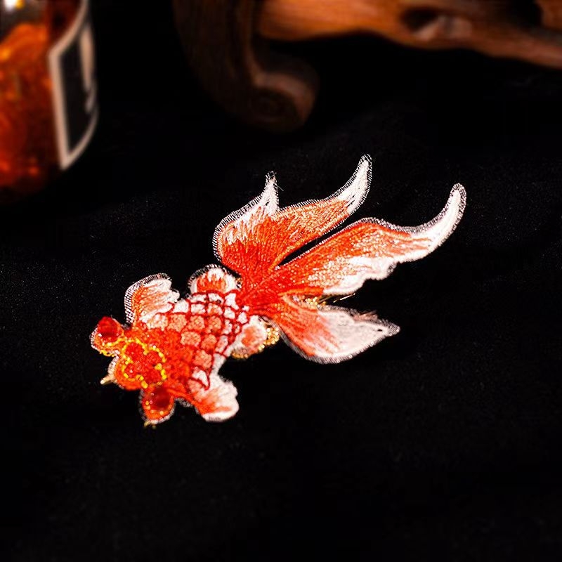 Pei xun Ručno izrađeni spon za kosu – bočni klip, nadahnut antičkom Hanfu/Cheongsam stilom, mješoviti materijali