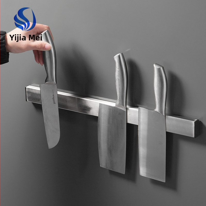 Nástenný magnetický držiak na nože z nerezovej ocele 304, bez vŕtania, jednovrstvový, moderný minimalistický dizajn, nosnosť 7,5 kg