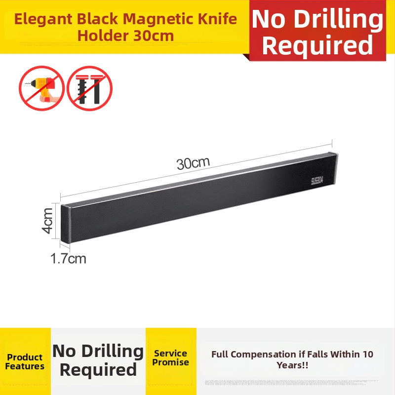 Nástenný magnetický držiak na nože z nerezovej ocele 304, bez vŕtania, jednovrstvový, moderný minimalistický dizajn, nosnosť 7,5 kg