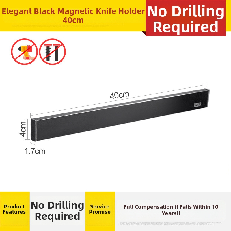 Nástenný magnetický držiak na nože z nerezovej ocele 304, bez vŕtania, jednovrstvový, moderný minimalistický dizajn, nosnosť 7,5 kg