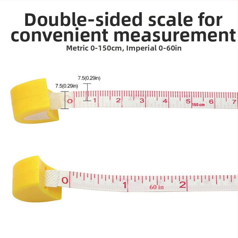 Mjerna vrpca s privjeskom, crtani životinjski motiv, dvostruka skala, automatsko povlačenje
