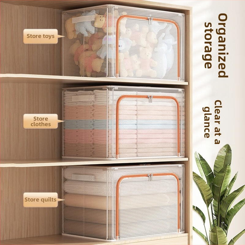PVC vodotesný skladací skladovací box s organizérom do šatníka na prikrývky a oblečenie