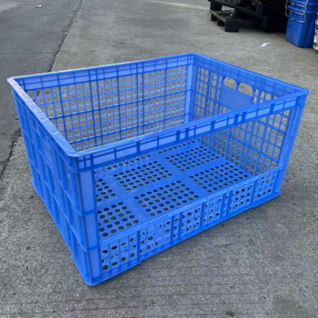 Μεγάλο πλαστικό κουτί με ανοιχτό άνω άκρο για ταξινόμηση και αποθήκευση εμπορευμάτων, HDPP, χύτευση με έγχυση, τοίχος 2–8 mm, φορτίο 50, δυνατότητα εκτύπωσης λογότυπου.