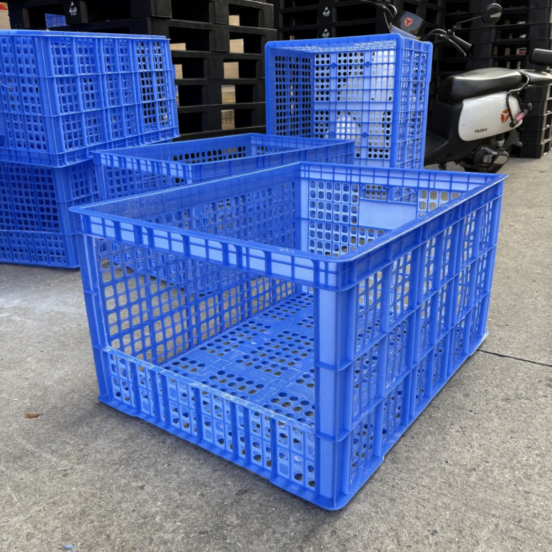 Μεγάλο πλαστικό κουτί με ανοιχτό άνω άκρο για ταξινόμηση και αποθήκευση εμπορευμάτων, HDPP, χύτευση με έγχυση, τοίχος 2–8 mm, φορτίο 50, δυνατότητα εκτύπωσης λογότυπου.