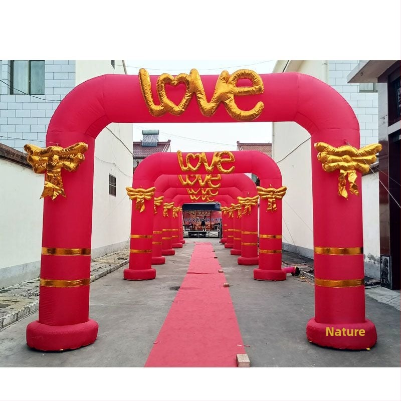 Μονοκόμματη φουσκωτή αψίδα γάμου για είσοδο και τελετή – διακοσμητικό αξεσουάρ γάμου