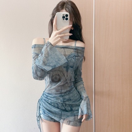 Ženski kupaći kostim u tri dijela za termalne kupke, push-up, oblikuje liniju, pokriva trbuh, sexy, za odmor