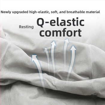 Φουσκωτό οσφυϊκό μαξιλαράκι ταξιδιού τύπου πίεσης, φορητή στήριξη πλάτης με κάλυμμα PVC φλοκ και γέμισμα PVC, κατάλληλο για αεροπλάνο και τρένο υψηλής ταχύτητας