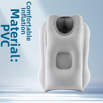 Φουσκωτό ταξιδιωτικό μαξιλάρι, φορητό, εξωτερικό ύφασμα πολυεστέρα, προσαρμοστικός σχεδιασμός, κατασκευή με ραφή συγκόλλησης